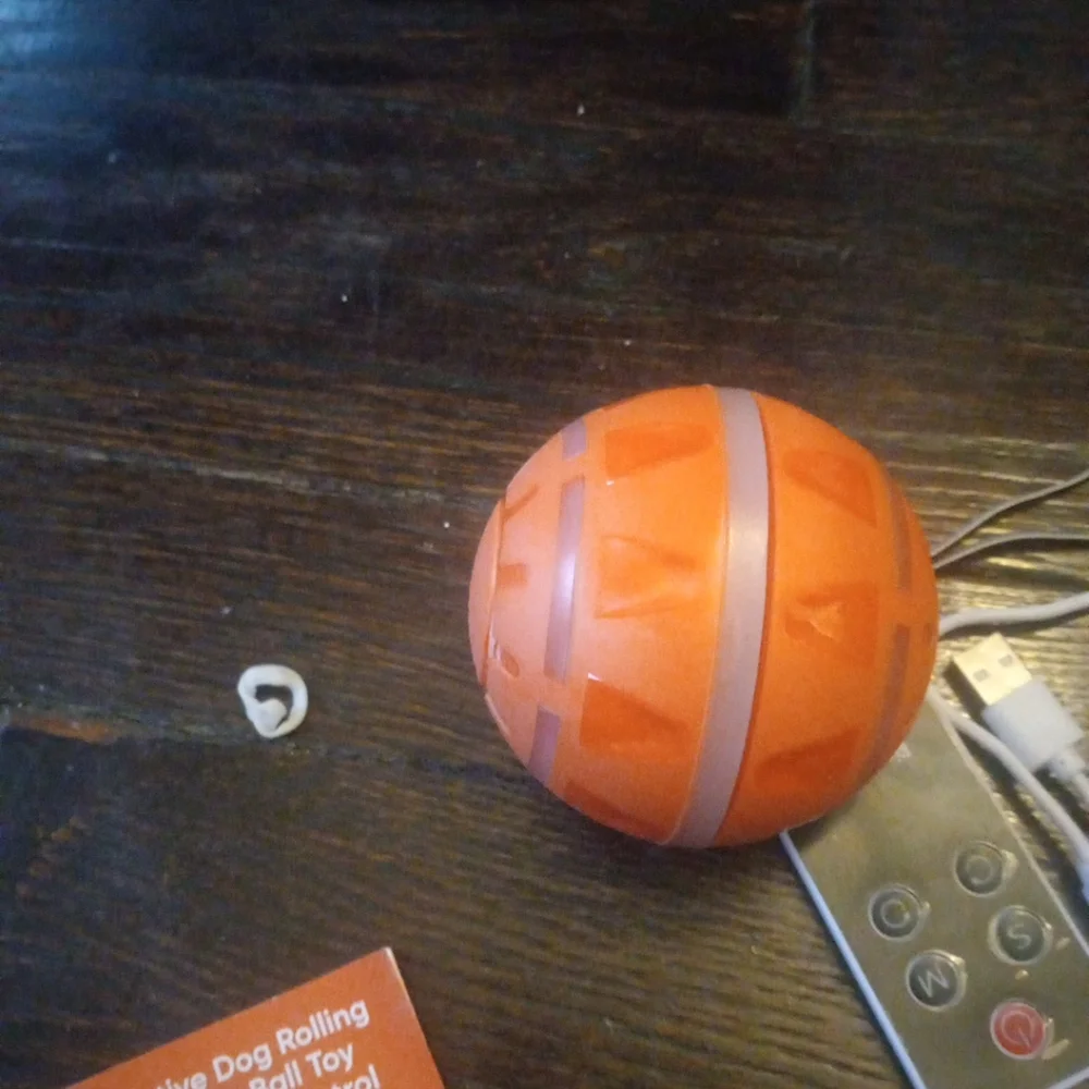 Interactive Dog Toys Ball, Active Rolling Ball with Remote Control LED Lights,